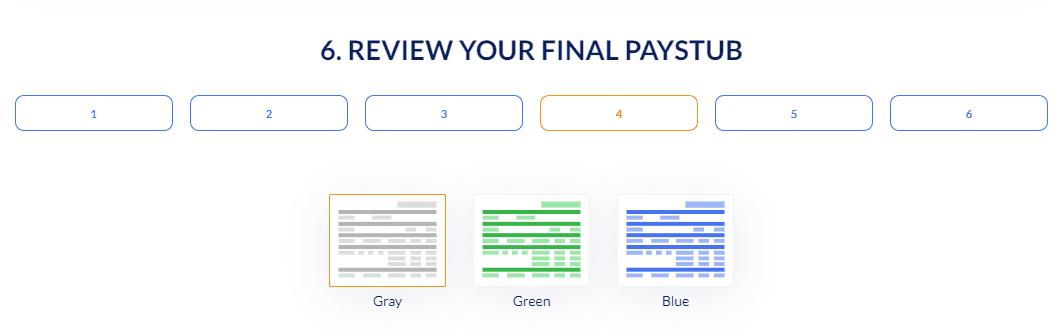 Preview Salary Pay Stub