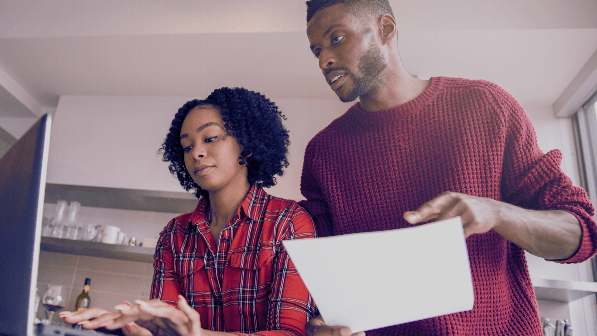 A couple filling out the W-2c form