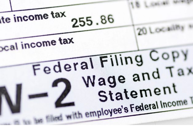 W-2 Federal filing copy wage and tax statement form